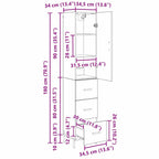 Alacena Madera Vieja 34,5 x 34 x 180 cm Madera contrachapada