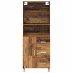 Aparador alto con cajón Madera envejecida 69,5 x 32,5 x 180 cm