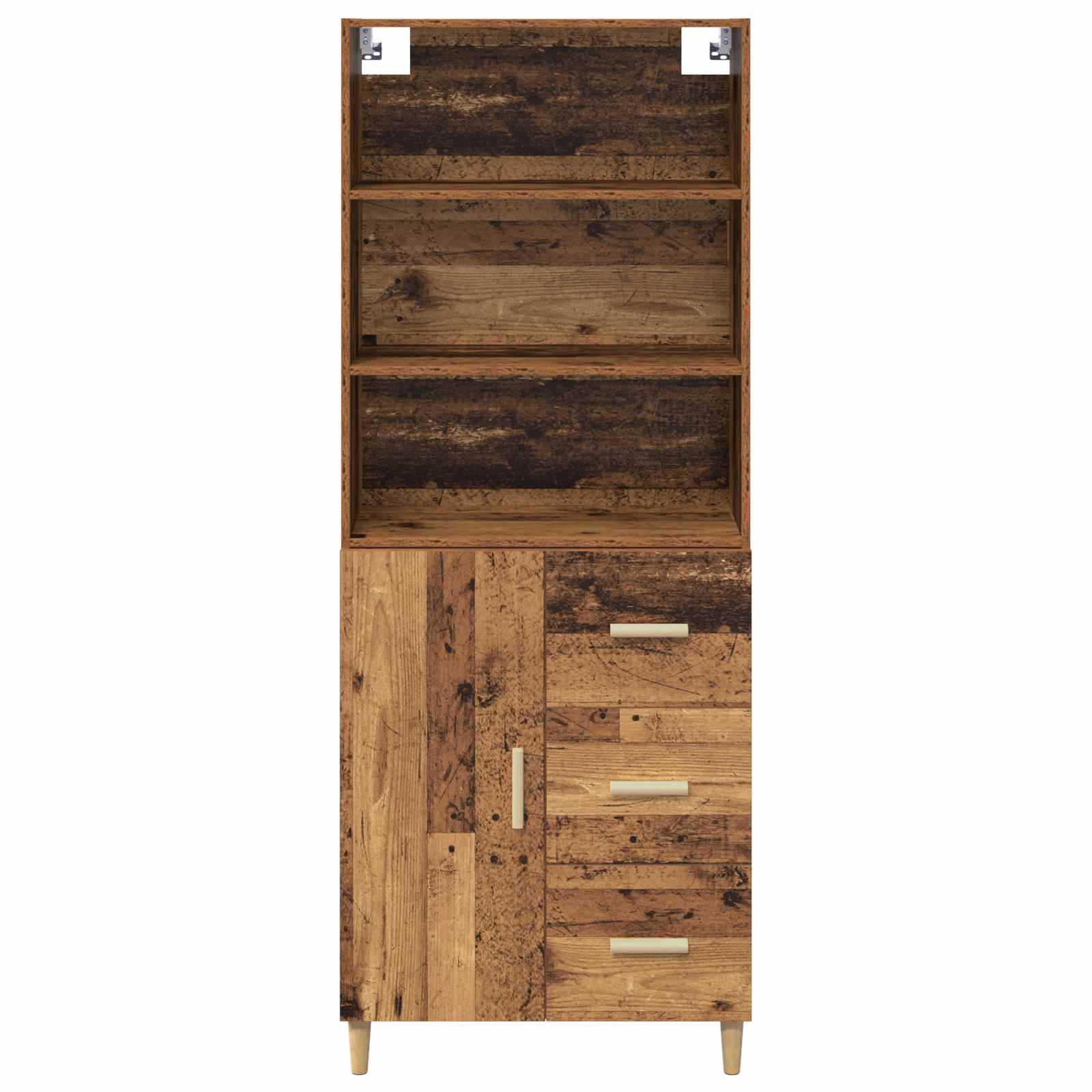 Aparador alto con cajón Madera envejecida 69,5 x 32,5 x 180 cm