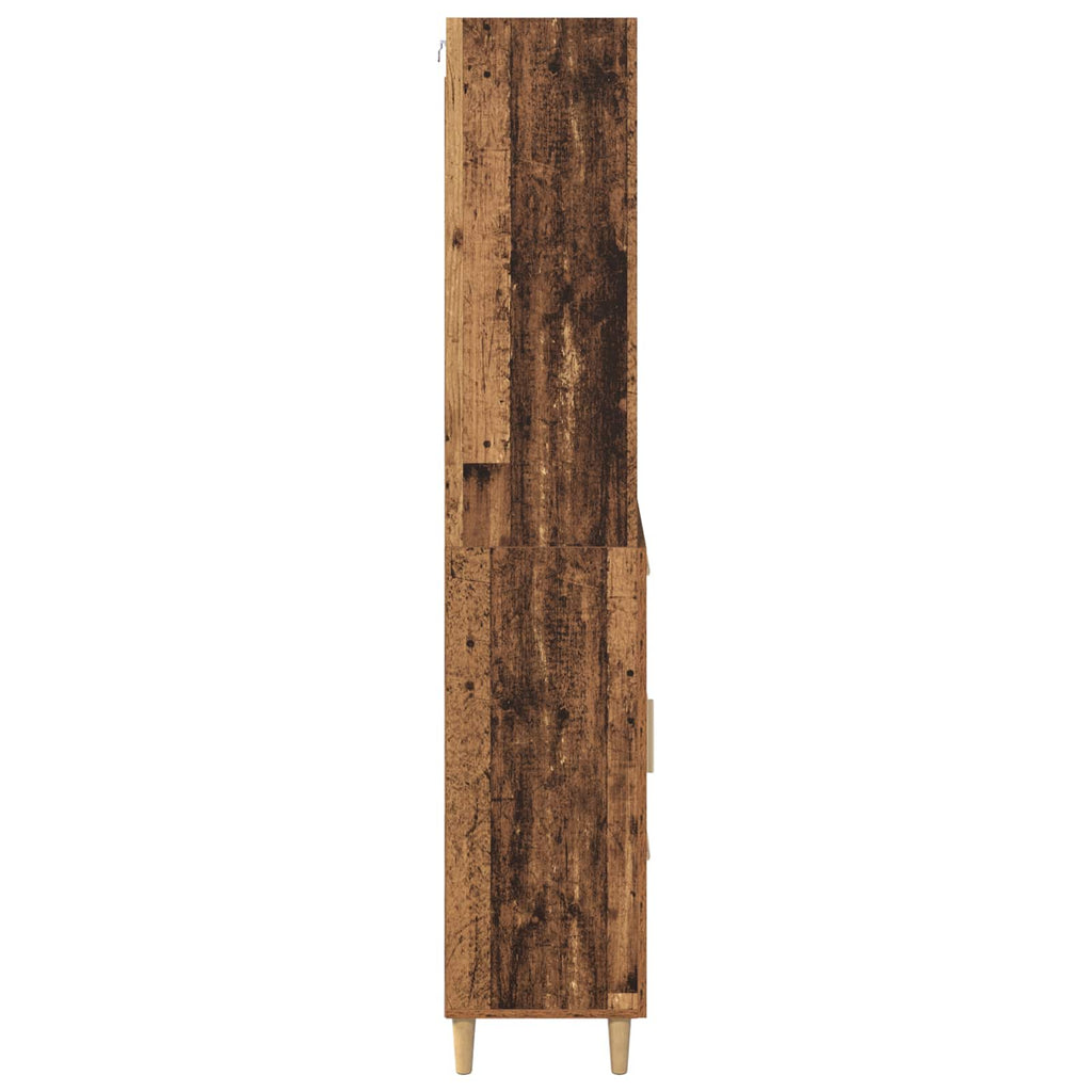 Aparador alto con cajón Madera envejecida 69,5 x 32,5 x 180 cm