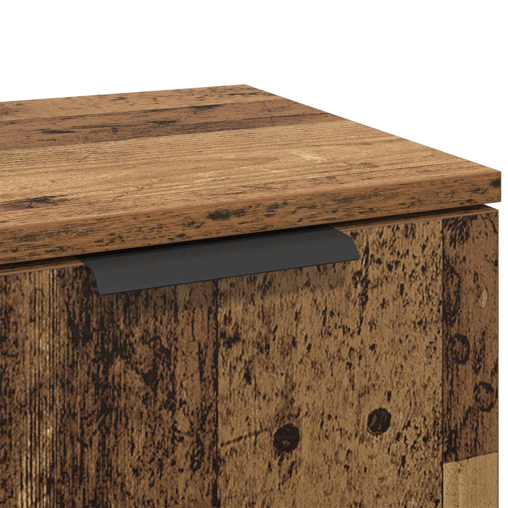 Aparador con cajón 3 pcs Madera envejecida Madera de ingeniería