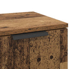 Aparador con cajón 3 pcs Madera envejecida Madera de ingeniería