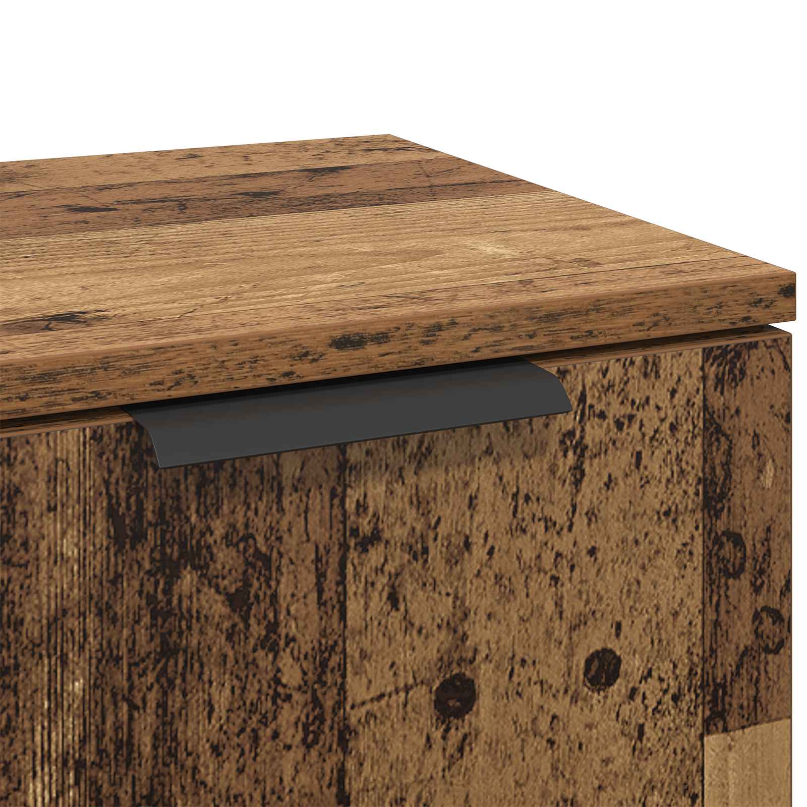 Aparador con cajón 3 pcs Madera envejecida Madera de ingeniería