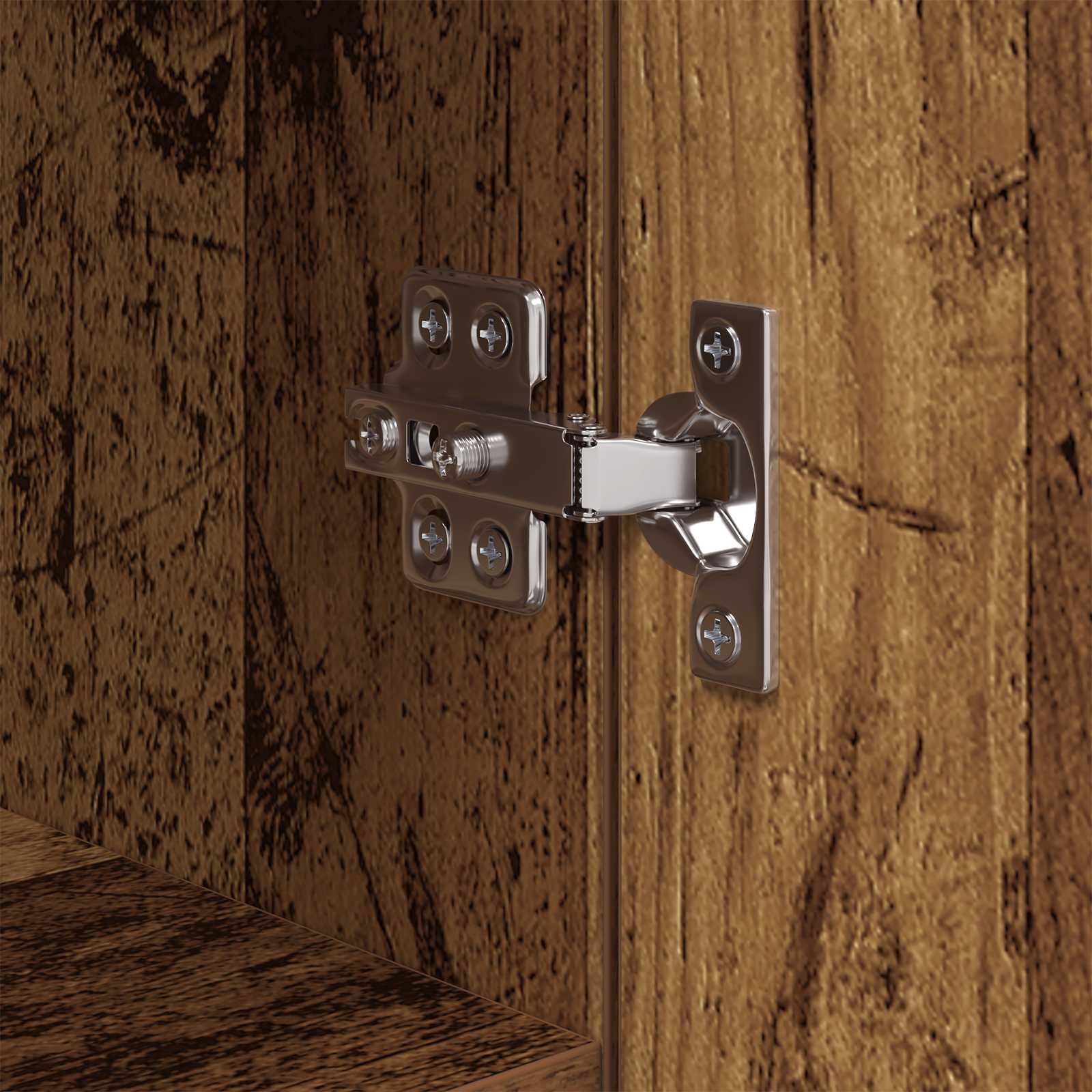 Aparador con cajón 3 pcs Madera envejecida Madera de ingeniería