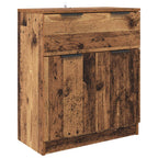 Aparador con cajón 3 pcs Madera envejecida Madera de ingeniería