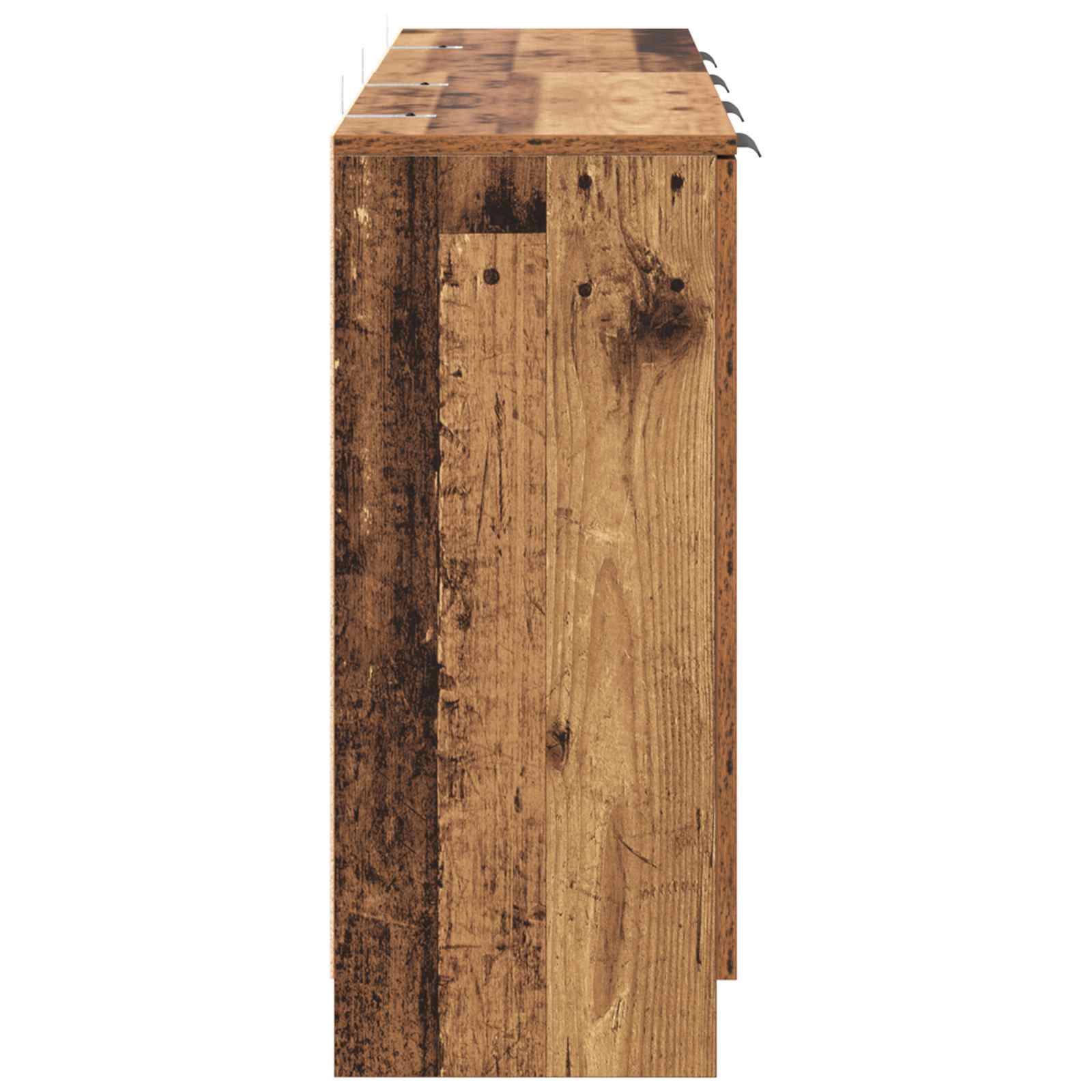 Aparador con cajón 3 pcs Madera envejecida Madera de ingeniería