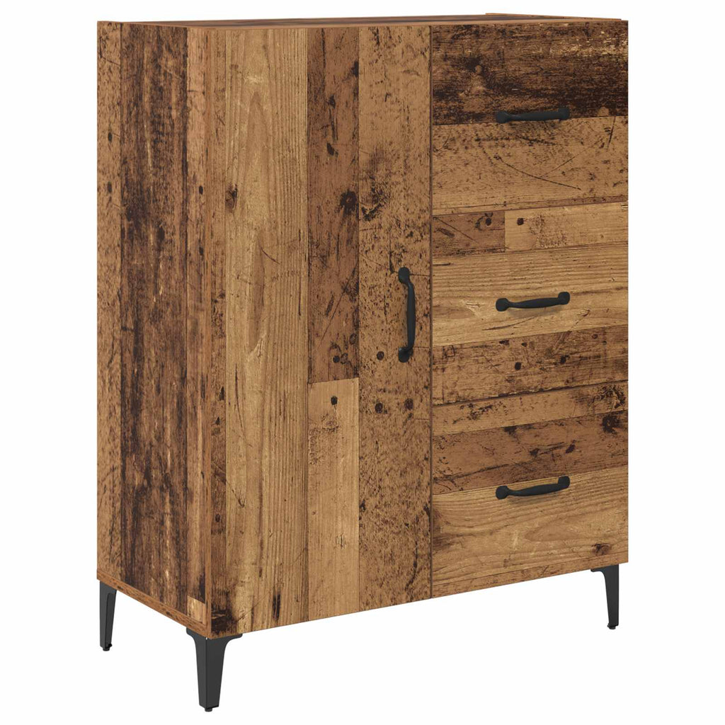 Aparador alto con cajón Madera envejecida 69,5 x 34 x 180 cm