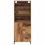 Aparador alto con cajón Madera envejecida 69,5 x 34 x 180 cm