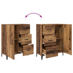 Aparador alto con cajón Madera envejecida 69,5 x 34 x 180 cm