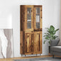 Aparador alto 2 pcs Madera vieja Madera de ingeniería