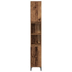 Juego de muebles de baño con estante 3 pcs Madera vieja