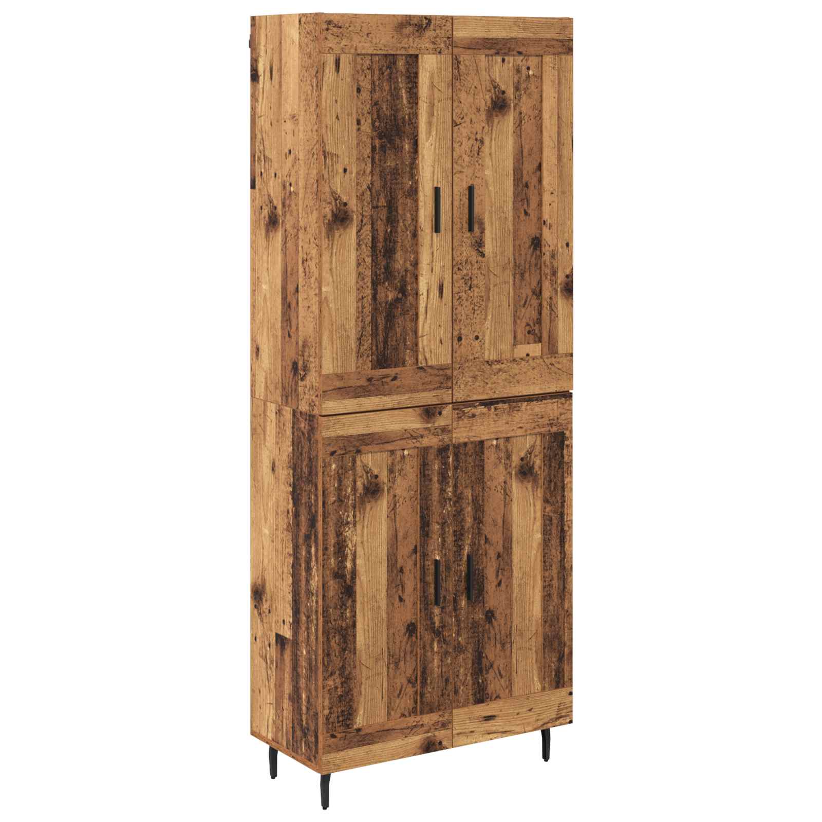 Aparador alto 2 pcs Madera envejecida Madera de ingeniería