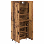 Aparador alto 2 pcs Madera envejecida Madera de ingeniería
