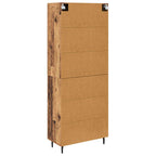 Aparador alto 2 pcs Madera envejecida Madera de ingeniería