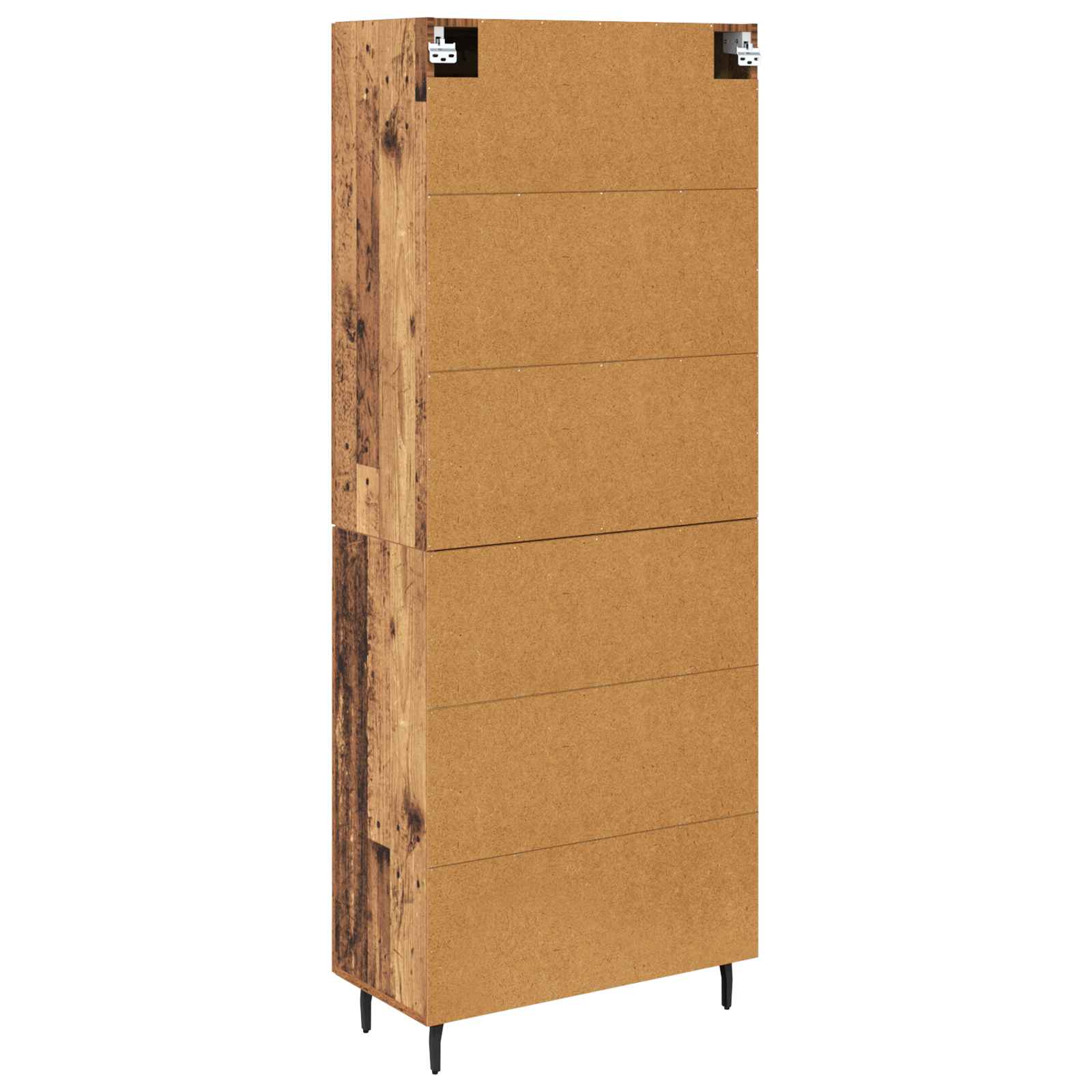 Aparador alto 2 pcs Madera envejecida Madera de ingeniería