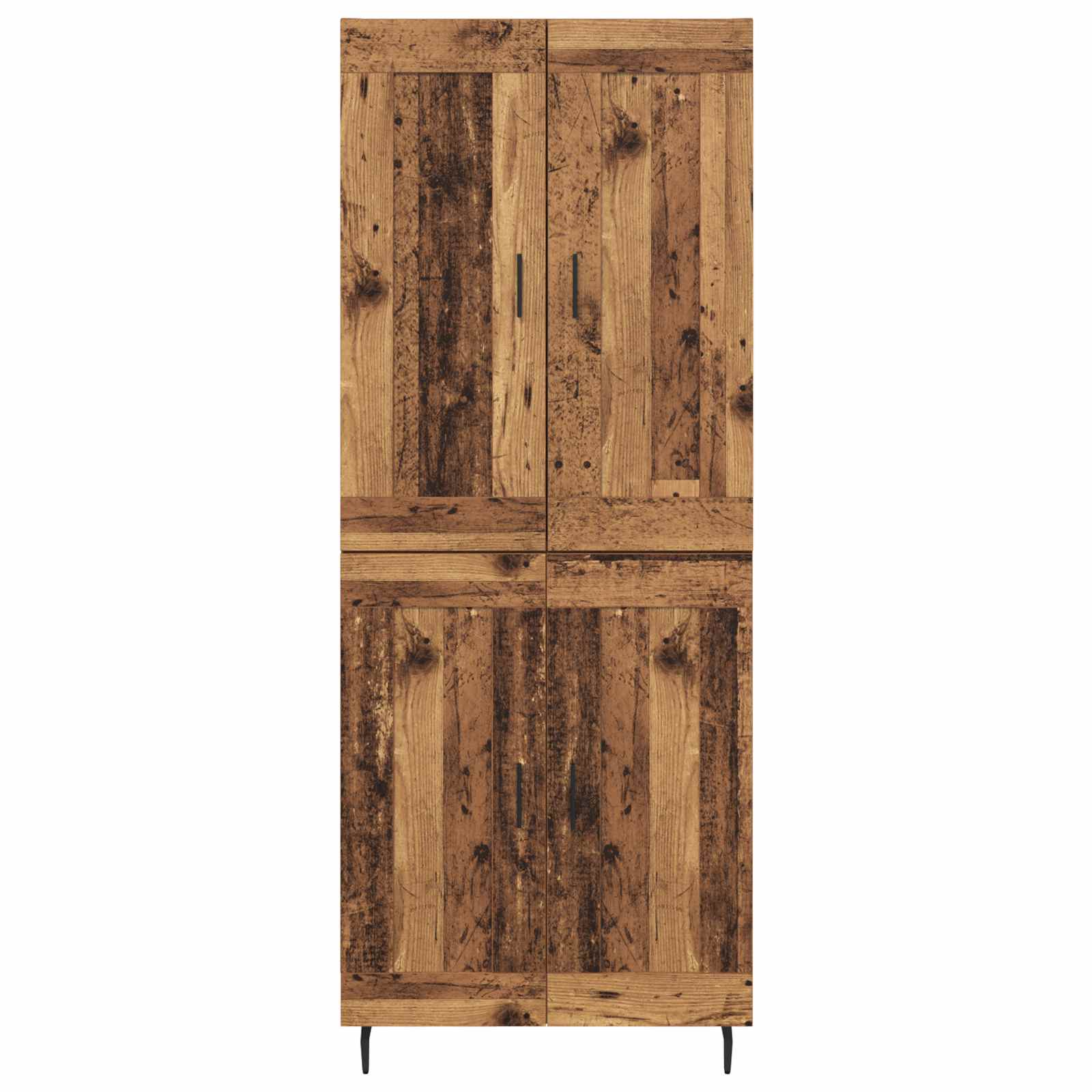 Aparador alto 2 pcs Madera envejecida Madera de ingeniería