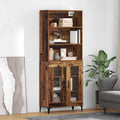 Aparador alto Madera envejecida 69,5 x 34 x 180 cm