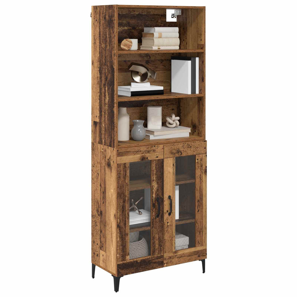 Aparador alto Madera envejecida 69,5 x 34 x 180 cm