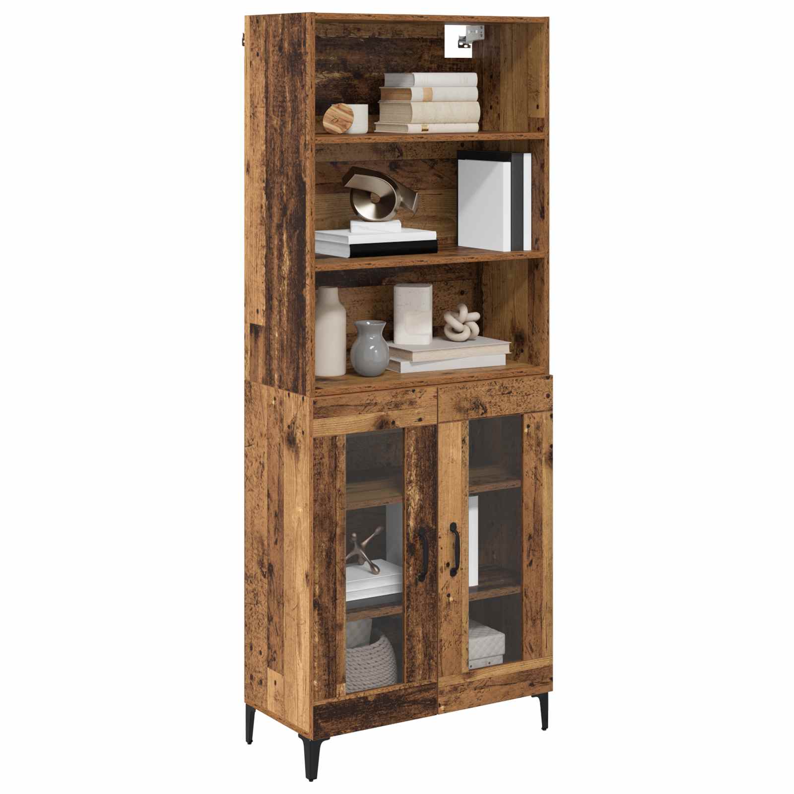 Aparador alto Madera envejecida 69,5 x 34 x 180 cm