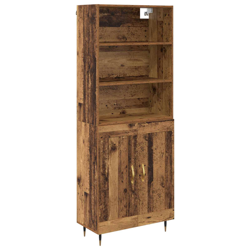 Aparador alto Madera envejecida 69,5 x 34 x 180 cm