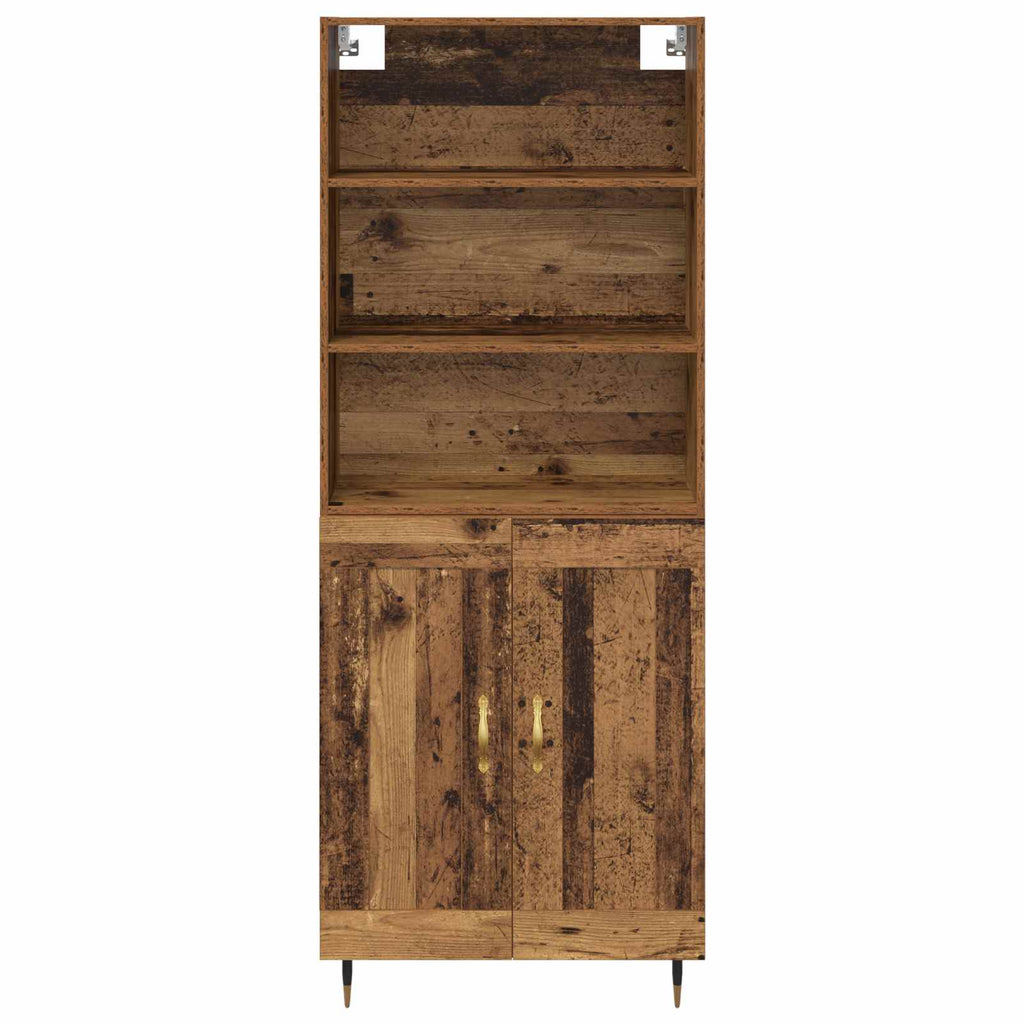 Aparador alto Madera envejecida 69,5 x 34 x 180 cm