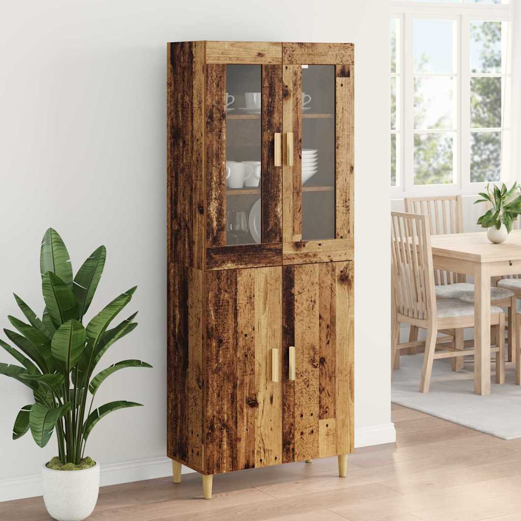 Aparador alto Madera envejecida 69,5 x 34 x 180 cm