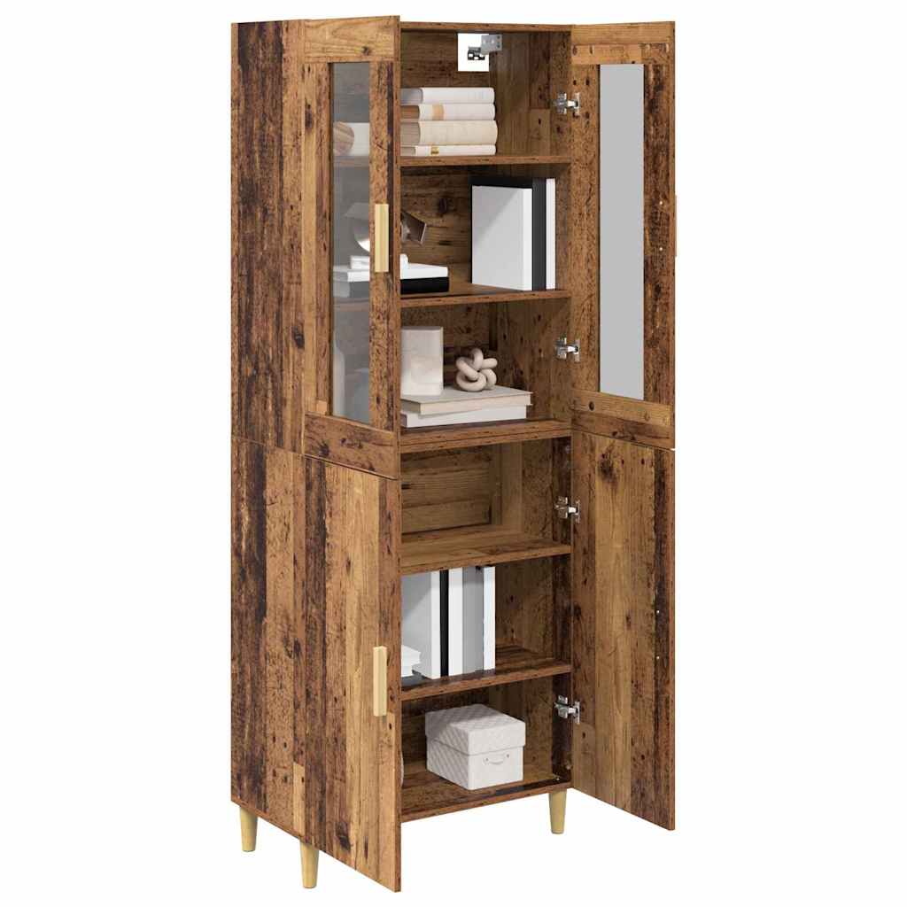 Aparador alto Madera envejecida 69,5 x 34 x 180 cm