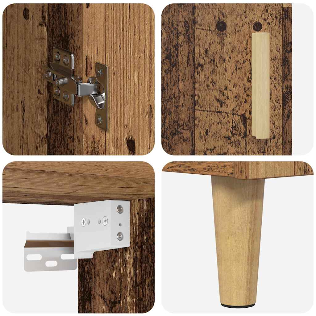 Aparador alto Madera envejecida 69,5 x 34 x 180 cm