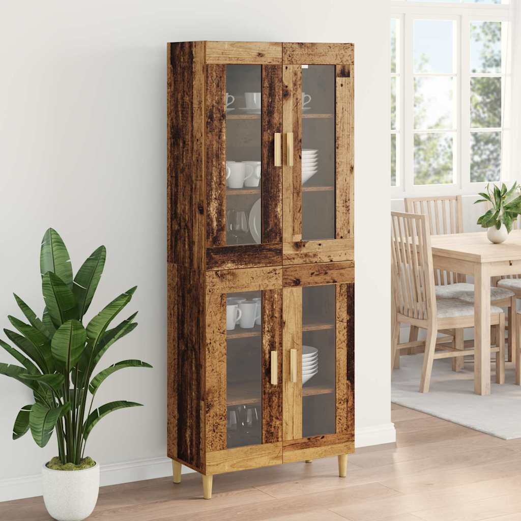 Aparador alto Madera envejecida 69,5 x 34 x 180 cm