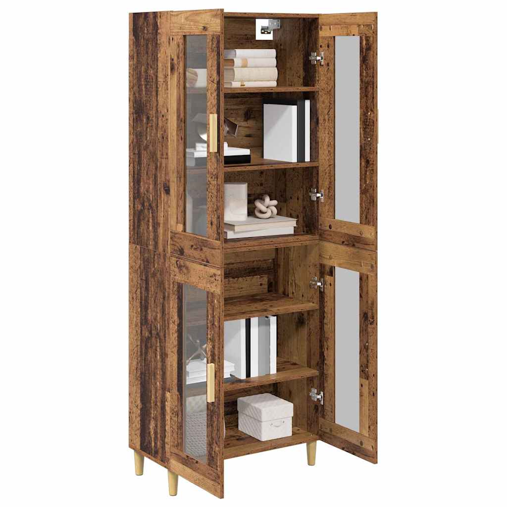 Aparador alto Madera envejecida 69,5 x 34 x 180 cm