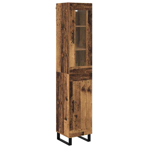 Old Wooden Cupboard 34.5 x 34 x 180 cm Plywood