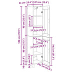 Alacena Madera Vieja 34,5 x 34 x 180 cm Madera contrachapada