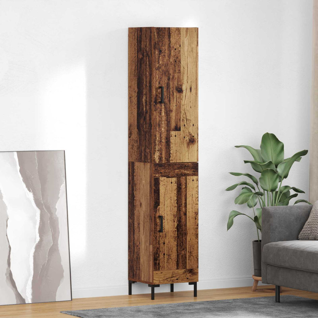 Aparador alto Madera envejecida 69,5 x 34 x 180 cm