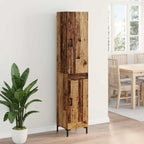 Aparador alto Madera envejecida 69,5 x 34 x 180 cm