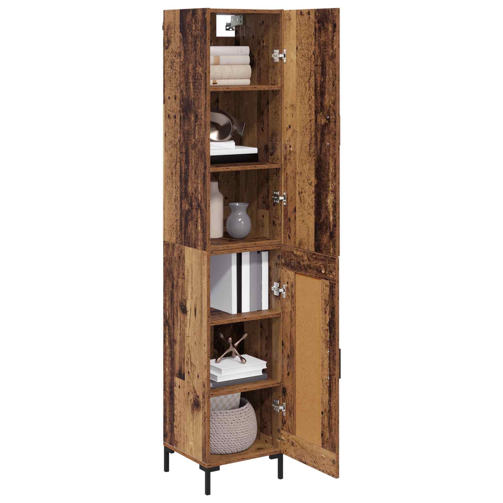 Aparador alto Madera envejecida 69,5 x 34 x 180 cm