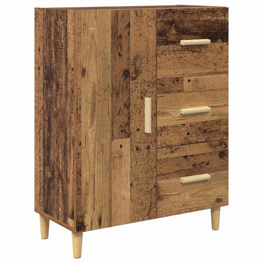 Aparador alto con cajón Madera envejecida 69,5 x 34 x 180 cm