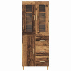 Aparador alto con cajón Madera envejecida 69,5 x 34 x 180 cm