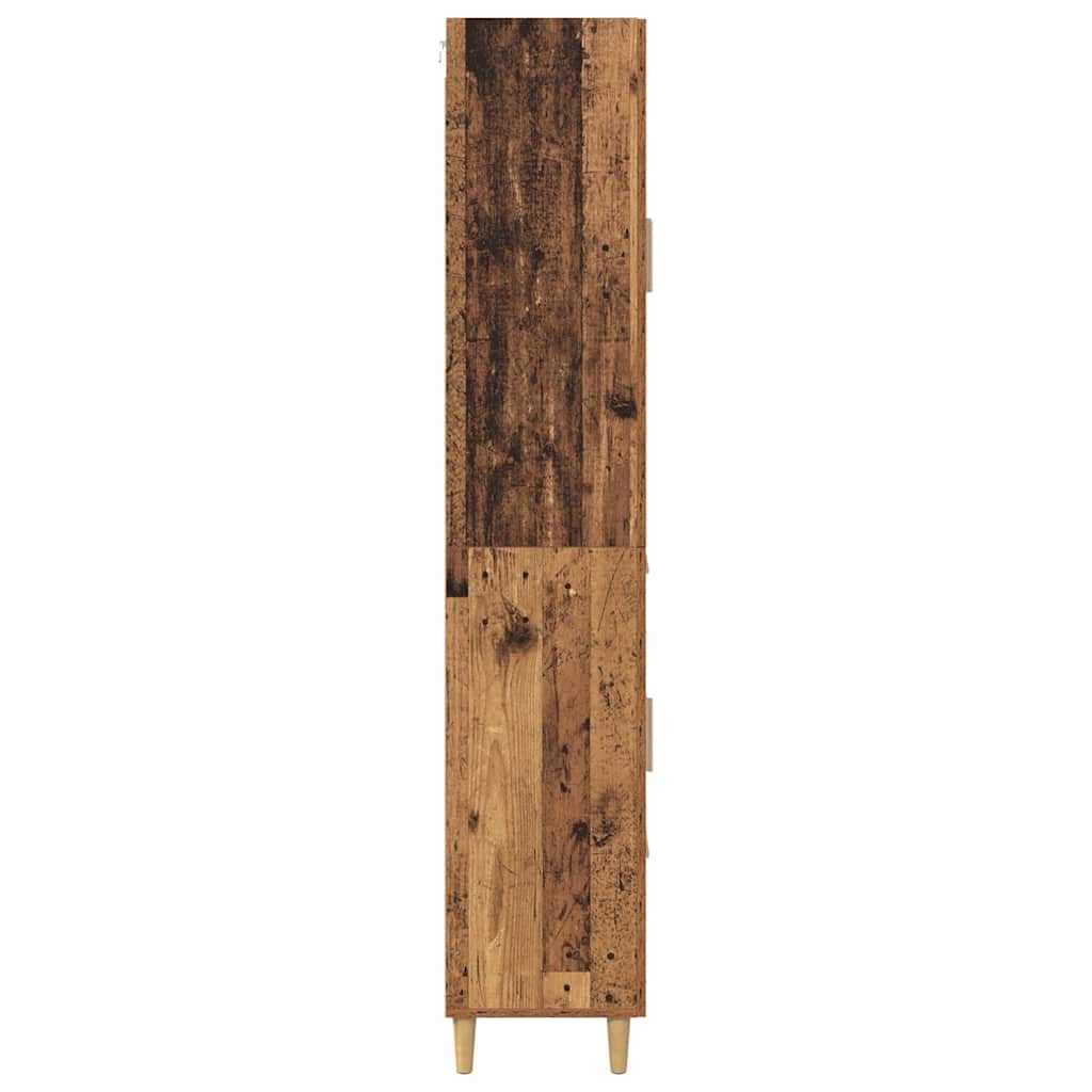 Aparador alto con cajón Madera envejecida 69,5 x 34 x 180 cm