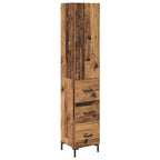 Aparador alto con cajón Madera envejecida 69,5 x 34 x 180 cm
