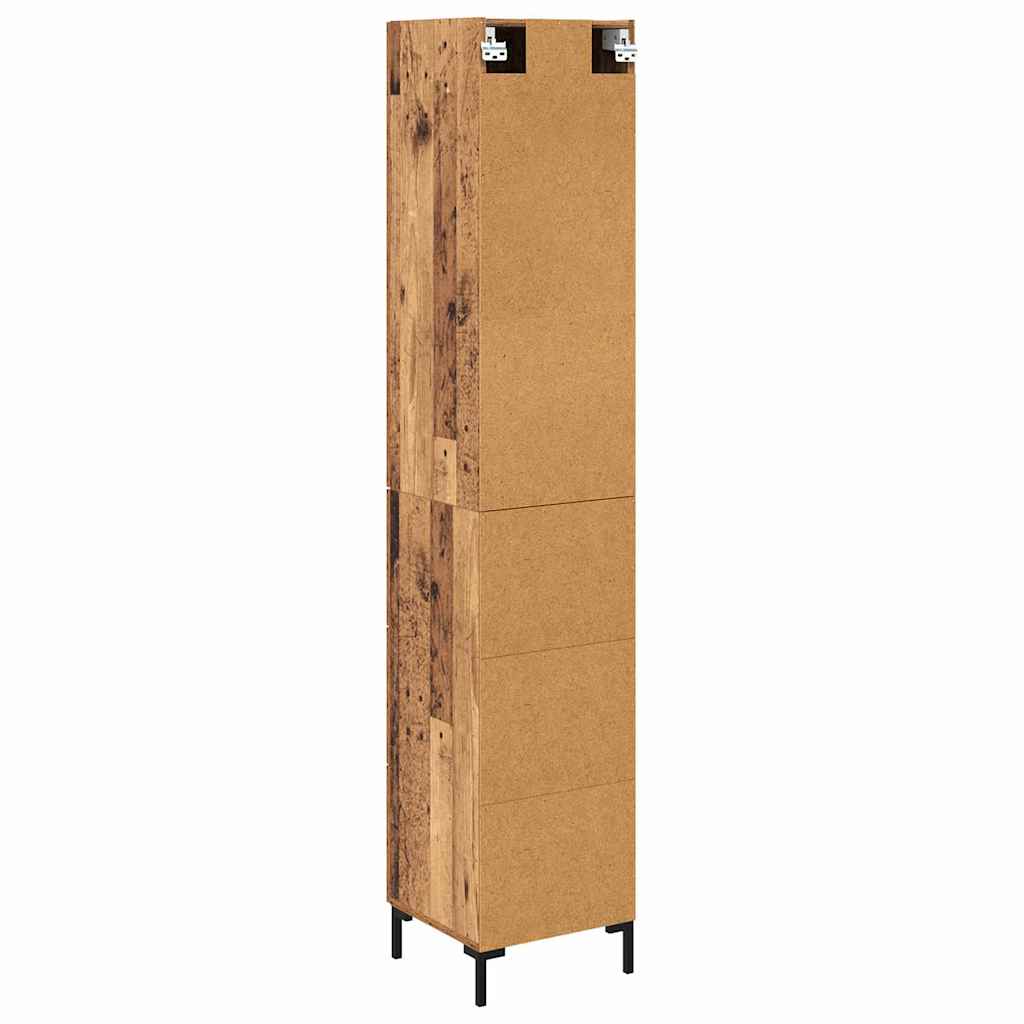 Aparador alto con cajón Madera envejecida 69,5 x 34 x 180 cm