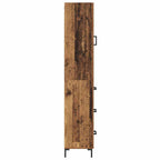 Aparador alto con cajón Madera envejecida 69,5 x 34 x 180 cm