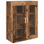 Aparador alto con cajón Madera envejecida 69,5 x 34 x 180 cm