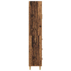 Aparador alto con cajón Madera envejecida 69,5 x 34 x 180 cm