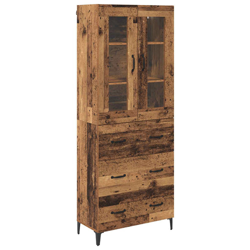 Old Wooden Pantry 69.5 x 34 x 180 cm Plywood