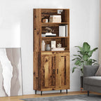 Aparador alto Madera envejecida 69,5 x 34 x 180 cm