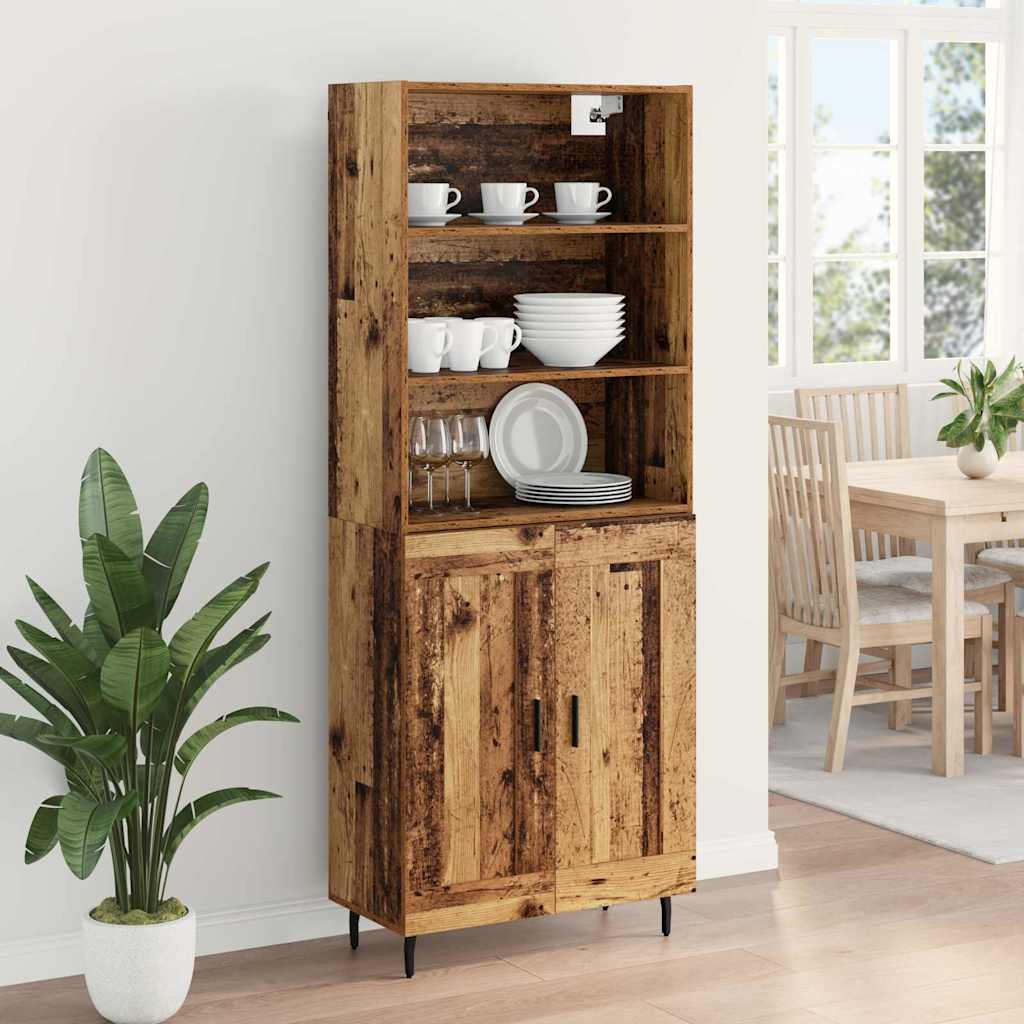 Aparador alto Madera envejecida 69,5 x 34 x 180 cm