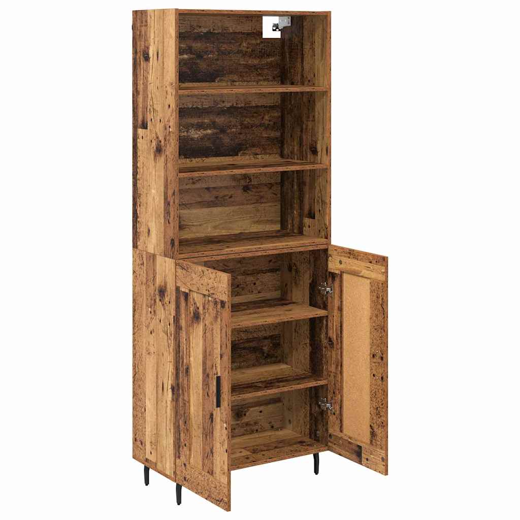 Aparador alto Madera envejecida 69,5 x 34 x 180 cm