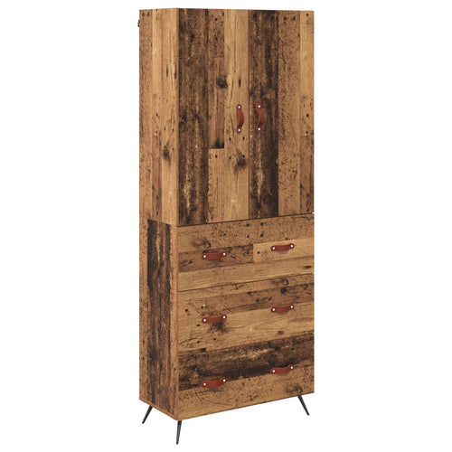 Old Wooden Pantry 69.5 x 34 x 180 cm Plywood