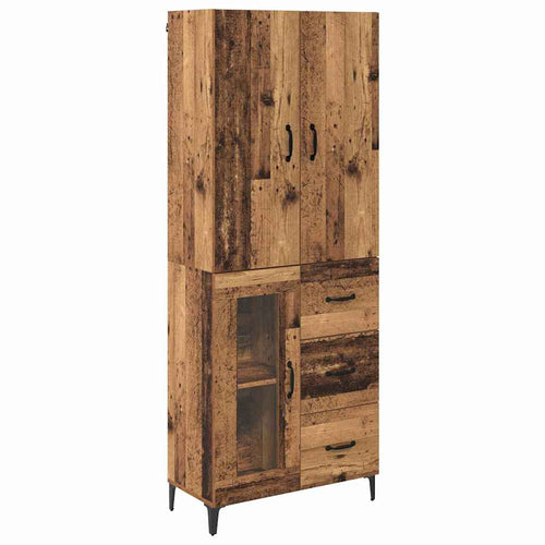 Old Wooden Pantry 69.5 x 34 x 180 cm Plywood