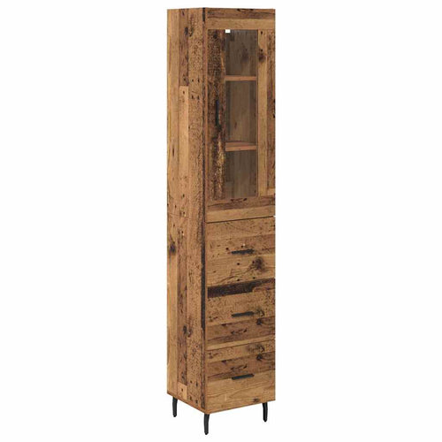 Old Wooden Pantry 34.5 x 34 x 180 cm Plywood